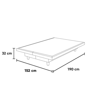 Base para cama Galda Kessa de MDF