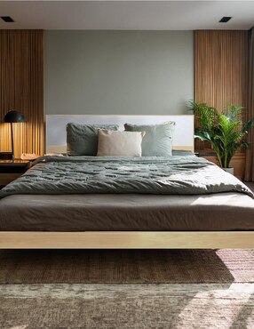 Cama Teramo Encino Mundo In de madera queen size