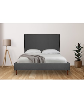 Cama Kilyan Gasaru de madera y tela individual