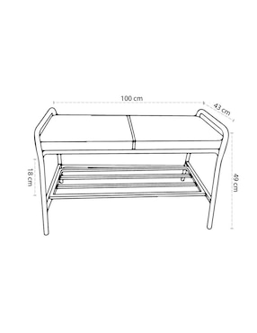 Pie de cama Cantia Arua de madera