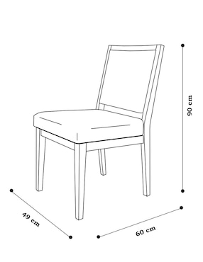 Silla Napoli Gabite de madera pino