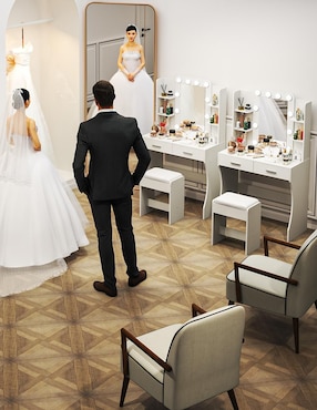 Tocador armable Furniturer Flooca