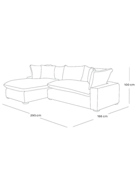 Sala modular Landon Moblum de tela