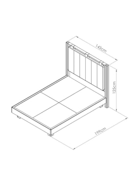 Cama Charme Trra de madera nogal matrimonial