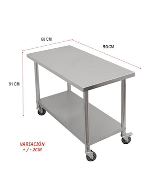 Mesa Mindejal de acero inoxidable