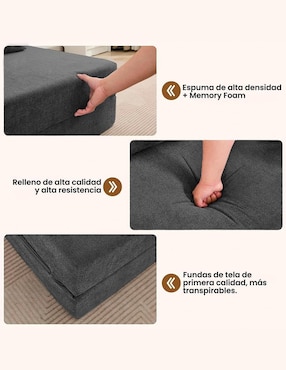 Sofá cama Fabato de memory foam