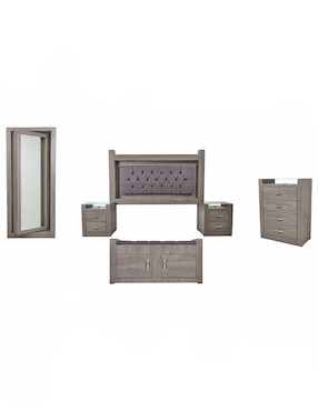 Set Recámara Kessa Magnolia de MDF