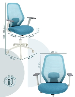 Silla escritorio Bastia 8349W Mundo In