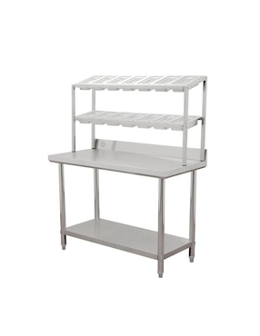 Mesa pizzera Mindejal de acero inoxidable