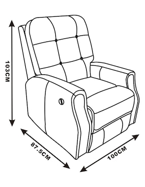 Reclinable Budapest Ce Heuman Brand de piel y vinil