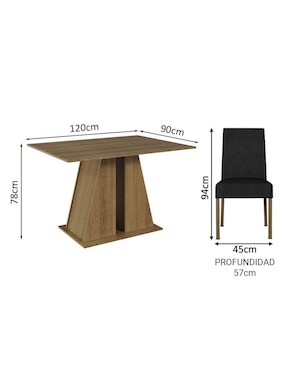Comedor Cheryl Madesa para 6 personas