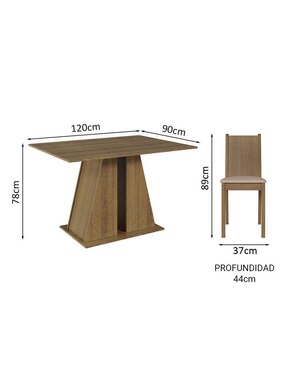 Comedor Marilyn Madesa para 4 personas