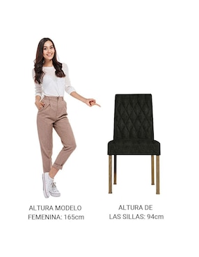 Comedor Anaju Madesa para 4 personas de MDP