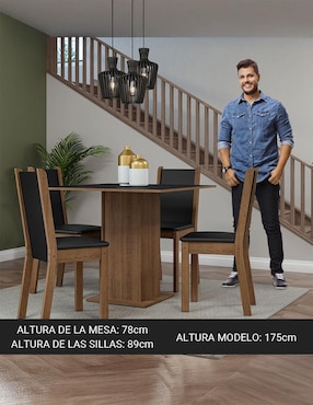 Comedor Briana Madesa para 4 personas