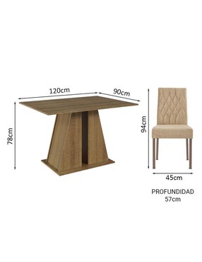 Comedor Fabiana Madesa para 6 personas