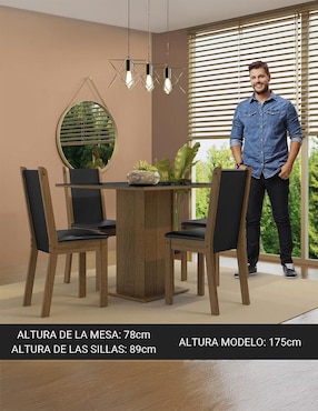 Comedor Tifani Madesa para 4 personas