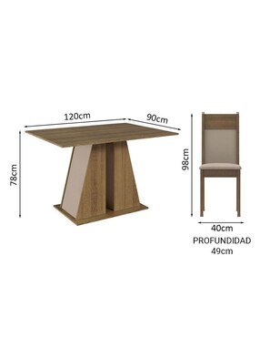 Comedor Angel Madesa para 4 personas
