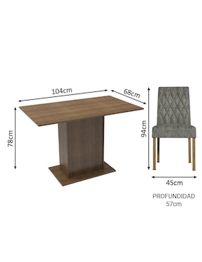Comedor Tainá Madesa para 2 personas