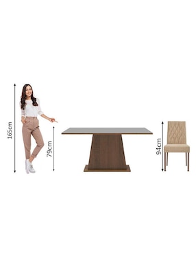 Comedor Britney Madesa para 6 personas