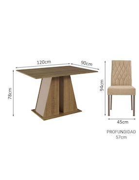 Comedor Fabiana Madesa para 6 personas
