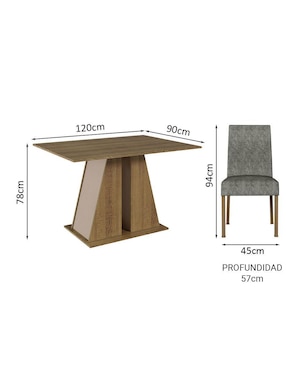 Comedor Cheryl Madesa para 6 personas