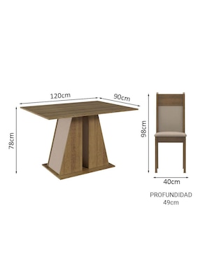 Comedor Beverly Madesa para 6 personas
