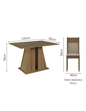 Comedor Beverly Madesa para 6 personas