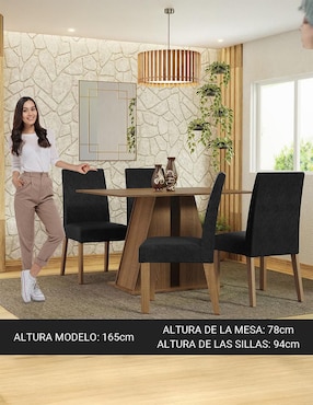 Comedor Agnes Madesa para 4 personas