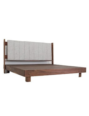 Cama Mescato Trra de madera nogal king size