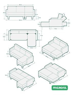 Sala modular Makora de lino