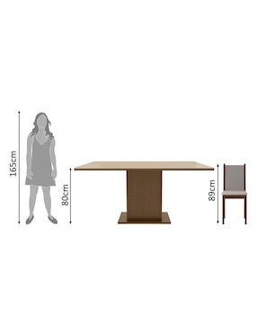 Comedor Moscou Plus Madesa para 6 personas