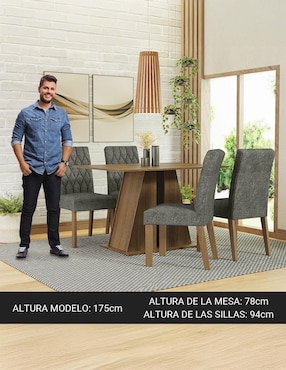 Comedor Gisele Madesa para 4 personas