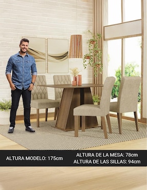 Comedor Gisele Madesa para 4 personas