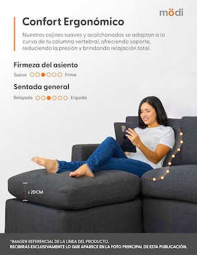 Sala 3 piezas Adapti Modi Sofa de algodón