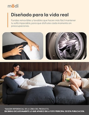 Sala 3 piezas Adapti Modi Sofa de algodón
