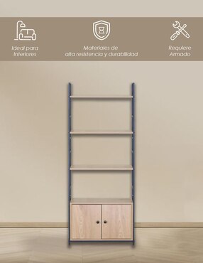 Librero Tokio Maple Ilios Innova de melamina