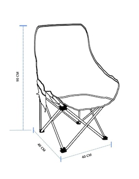 Silla plegable 2 piezas Ecomlab de aluminio