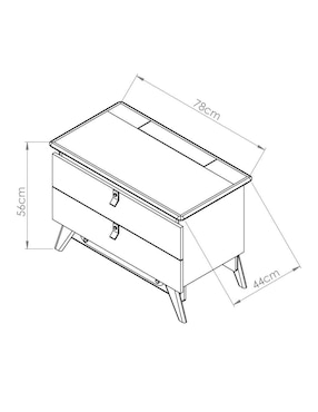 Buro Yaab Trra de madera nogal