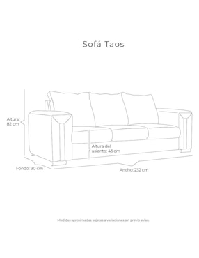 Sofá Taos Dicasa de madera