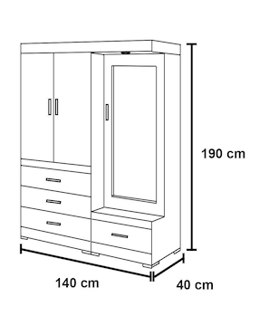 Ropero Kessa Dehesa de MDF