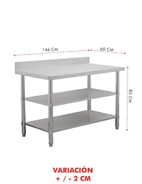 Mesa Mindejal de acero inoxidable