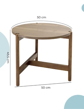 Mesa lateral Palu Circular Mundo In