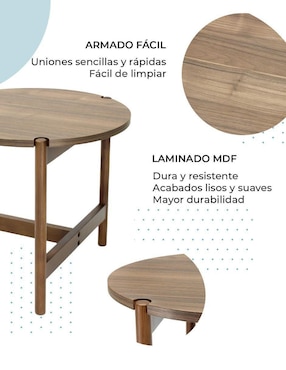 Mesa lateral Palu Circular Mundo In