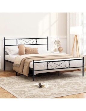 Base para cama armable Laimer Gomyhome de metal matrimonial
