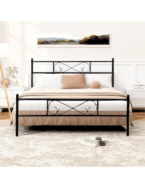 Base para cama armable Laimer Gomyhome de metal matrimonial