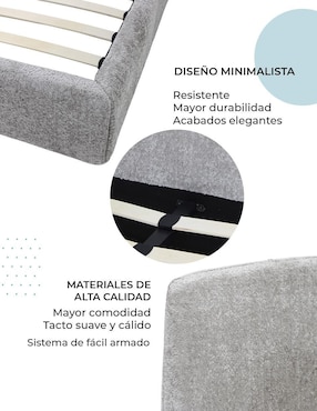 Cama Chester Mundo In de madera matrimonial