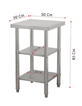 Mesa Mindejal de acero inoxidable