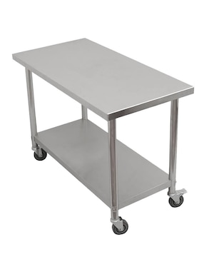 Mesa armable Mindejal de acero inoxidable