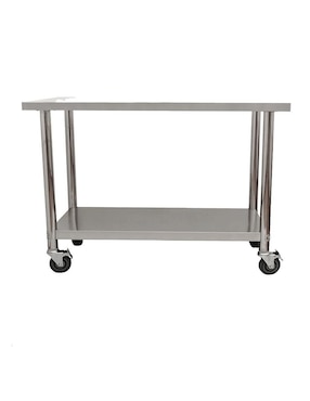 Mesa armable Mindejal de acero inoxidable