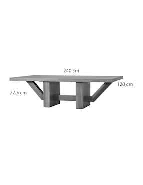 Mesa de comedor Mérida Del Toro de chapa madera